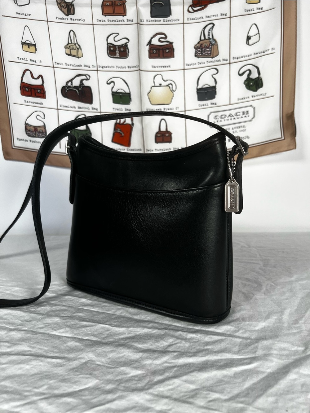 Vintage Coach Mambo Hobo Bag Black Leather 9062 USA Made
